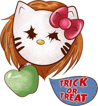 Chucky in Hello Kitty Mask